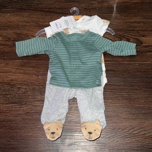 3 piece teddy preemie set